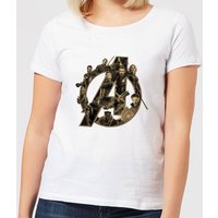 Marvel Avengers Infinity War Avengers Logo Damen T-Shirt - Weiß - L von Marvel