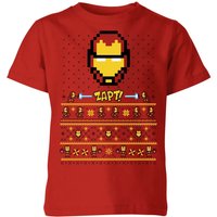 Marvel Avengers Iron Man Pixel Art Kinder T-Shirt - Rot - 11-12 Jahre von Marvel