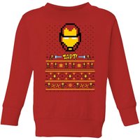 Marvel Avengers Iron Man Pixel Art Kinder Weihnachtspullover - Rot - 7-8 Jahre von Marvel