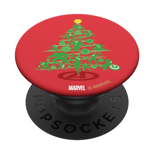 Marvel Avengers Super Hero Christmas Tree Holiday Red PopSockets Swappable PopGrip von Marvel