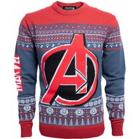 Marvel Avengers gestrickter Weihnachtspullover - Navyblau - XXL von Marvel