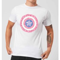 Marvel Captain America Flower Shield Men's T-Shirt - White - XL von Marvel