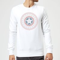 Marvel Captain America Oriental Shield Sweatshirt - White - L von Marvel