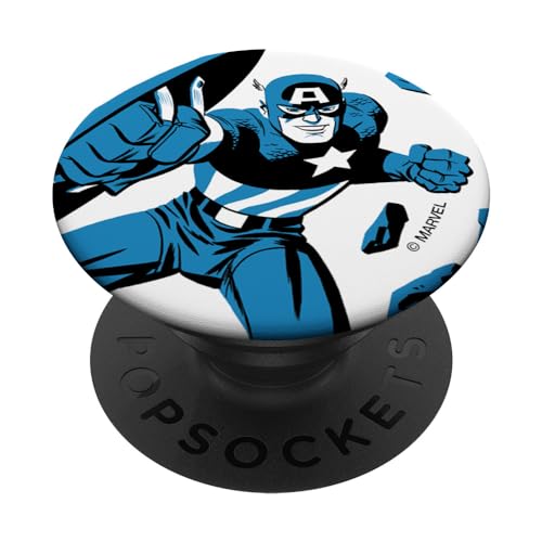 Marvel Captain America Retro Comic Art PopSockets mit austauschbarem PopGrip von Marvel