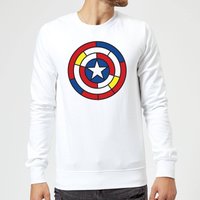 Marvel Captain America Stained Glass Shield Sweatshirt - White - L von Marvel