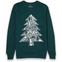 Marvel Christmas Tree Unisex Christmas Jumper - Green - L von Marvel