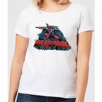 Marvel Deadpool Sword Logo Damen T-Shirt - Weiß - L von Marvel