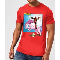 Marvel Deadpool Unicorn Battle Herren T-Shirt - Rot - S von Original Hero