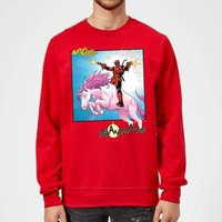 Marvel Deadpool Unicorn Battle Pullover - Rot - XL von Marvel