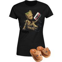 Marvel Guardians Of The Galaxy Groot T-Shirt & Slippers Bundle - L/XL Slippers - Men's - 3XL von Marvel