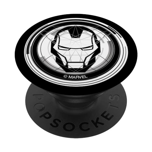 Marvel Iron Man Tony Stark Digital Icon Black and White PopSockets mit austauschbarem PopGrip von Marvel