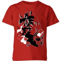 Marvel Knights Daredevil Layered Faces Kids' T-Shirt - Red - 11-12 Jahre von Marvel