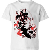 Marvel Knights Daredevil Layered Faces Kids' T-Shirt - White - 3-4 Jahre von Marvel