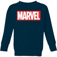 Marvel Logo Kids' Sweatshirt - Navy - 7-8 Jahre von Marvel