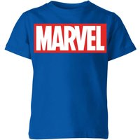 Marvel Logo Kids' T-Shirt - Blue - 9-10 Jahre von Original Hero