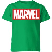 Marvel Logo Kids' T-Shirt - Green - 7-8 Jahre von Marvel