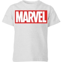 Marvel Logo Kids' T-Shirt - Grey - 9-10 Jahre von Marvel