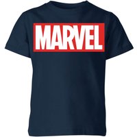 Marvel Logo Kids' T-Shirt - Navy - 7-8 Jahre von Marvel