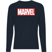 Marvel Logo Men's Long Sleeve T-Shirt - Navy - XL von Marvel