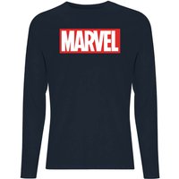 Marvel Logo Men's Long Sleeve T-Shirt - Navy - XS von Marvel