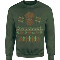 Marvel Season's Grootings Weihnachtspullover – Grün - S von Marvel