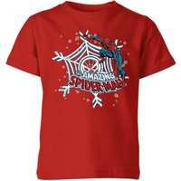 Marvel Spider-Man Kids' Christmas T-Shirt - Red - 11-12 Jahre von Original Hero