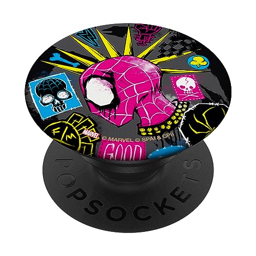 Marvel Spider-Man: Across the Spider-Verse Spider-Punk Head PopSockets mit austauschbarem PopGrip von Marvel