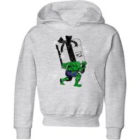 Marvel The Incredible Hulk Christmas Present Kids' Christmas Hoodie - Grey - 11-12 Jahre von Marvel