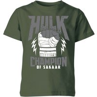 Marvel Thor Ragnarok Hulk Champion Kinder T-Shirt - Grün - 11-12 Jahre von Marvel