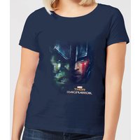 Marvel Thor Ragnarok Hulk Split Face Damen T-Shirt - Navy Blau - XXL von Marvel