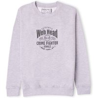 Marvel Web Head Crime Fighter Kids' Sweatshirt - Grey - 9-10 Jahre von Marvel