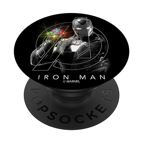 PopSockets Marvel Avengers Iron Man Infinity Gauntlet Portrait PopSockets PopGrip: Ausziehbarer Sockel und Griff für Handys/Tablets mit Tauschbarem Top von Marvel