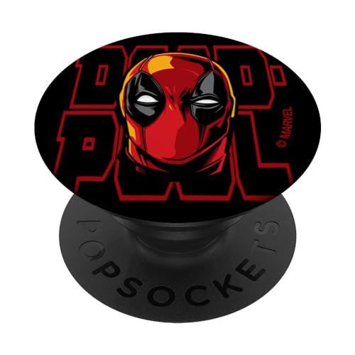 PopSockets Marvel Deadpool Wade Wilson Head PopSockets PopGrip: Ausziehbarer Sockel und Griff für Handys/Tablets mit Tauschbarem Top von Marvel