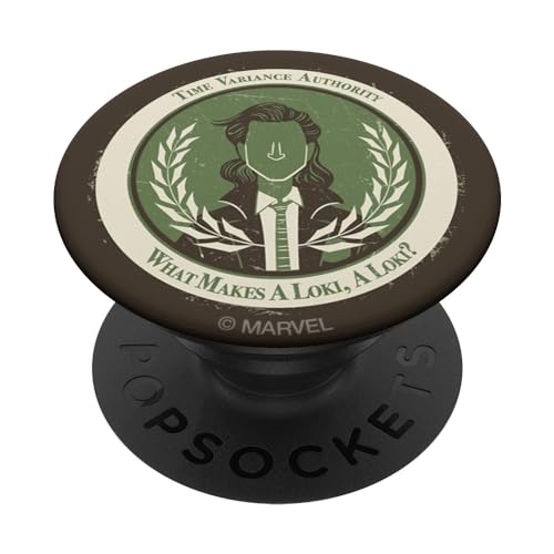 PopSockets Marvel Loki Time Variance Authority What Makes A Loki PopSockets PopGrip: Ausziehbarer Sockel und Griff für Handys/Tablets mit Tauschbarem Top von Marvel