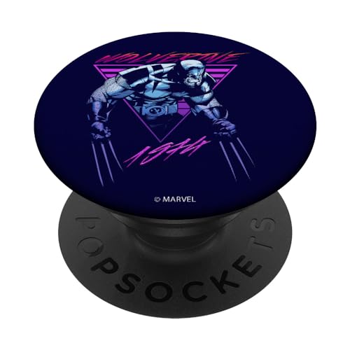 PopSockets Marvel X-Men Neon Wolverine 1974 PopSockets PopGrip: Ausziehbarer Sockel und Griff für Handys/Tablets mit Tauschbarem Top von Marvel