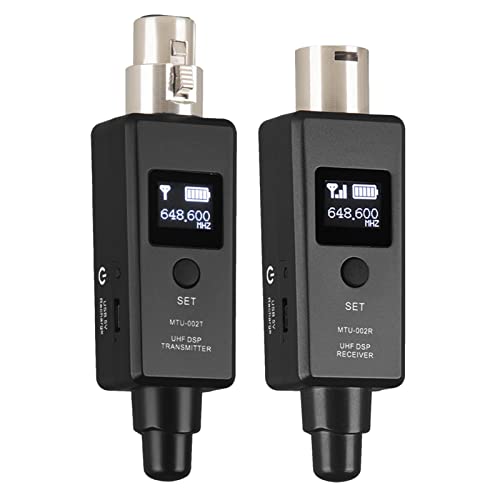 Kabelloser Mikrofonsender und -empfänger, wiederaufladbares Mikrofon, kabelloses System, Adapter für dynamisches Mikrofon, Audiomischer, PA-System, Kamera Kabelloser Mikrofonsender und -empfänger, wiederaufladbares Mikrofon, kabelloses System, Adapter für dynamisches Mikrofon, Audiomischer, PA-System, Kamera von MasYosh