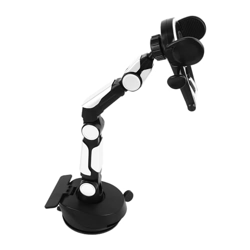 MasYosh Auto-Telefon Halter 360 Grad Rotation Langer Arm Saugnapf Mitte Konsole Telefon Halterung Ständer für LKW-Fahrzeug (Schwarz) von MasYosh