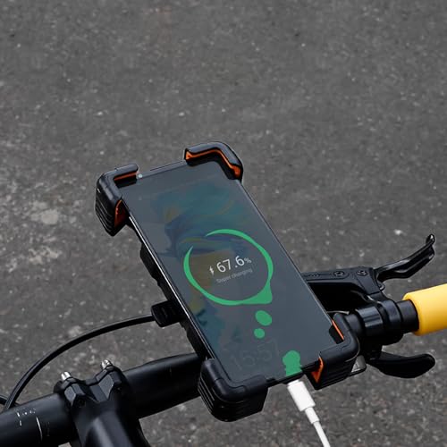 MasYosh Fahrrad-Telefon Halter Anti Shake Leichte Multifunktion Navigations-Handy Klemme für Mountainbikes (Blaue Spiegelmontage) von MasYosh