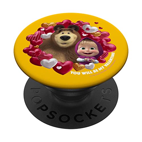 Masha and the Bear You will be my Valentine! PopSockets mit austauschbarem PopGrip von Mascha und der Bär