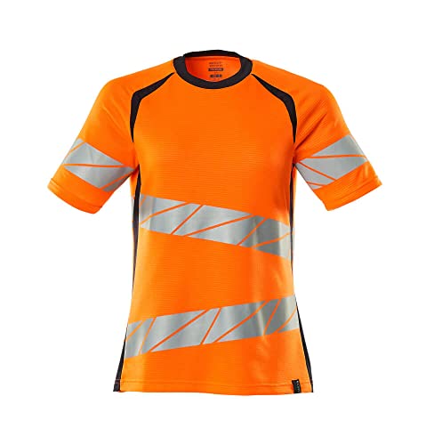 Mascot 19092-771-14010 Accelerate Safe Premium Damen-Passform Zweifarbig Runder Halsausschnitt T-Shirt, Hi-Vis Orange/Schwarzblau, XL ONE Größe von Mascot