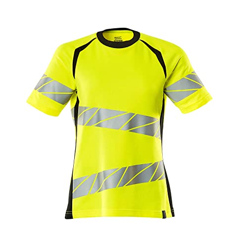 Mascot 19092-771-1709 Accelerate Safe Premium Damen-Passform Zweifarbig Runder Halsausschnitt T-Shirt, Hi-Vis Gelb/Schwarz, 2XL ONE Größe von Mascot