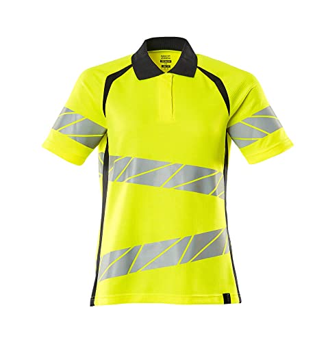 Mascot 19093-771-17010 Accelerate Safe Premium Damen-Passform Zweifarbig Polo-Shirt, Hi-Vis Gelb/Schwarzblau, M ONE Größe von Mascot