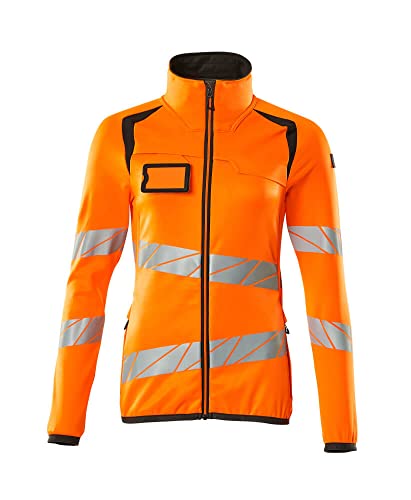 Mascot 19153-315-1418 Accelerate Safe Damen-Passform Zweifarbig Fleecepullover mit Reißverschluss, Hi-Vis Orange/Dunkelanthrazit, 4XL Größe von Mascot