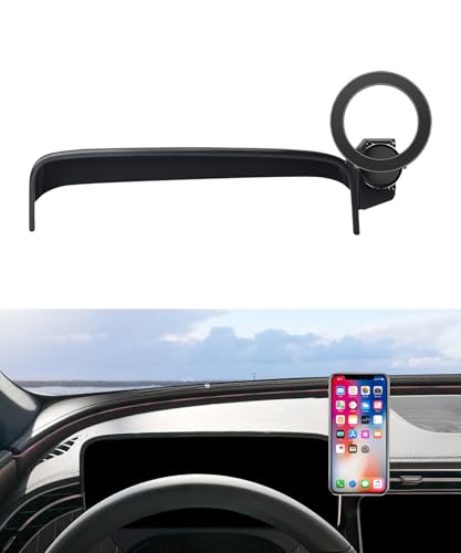 MaserWeller KFZ-Handyhalterung für Mercedes Benz E-Klasse 2024 2025 Zubehör 31,8 cm (12,3 Zoll) digitales Instrument, Cluster-Bildschirm, fester Clip, Handyhalterung kompatibel mit MagSafe, von MaserWeller