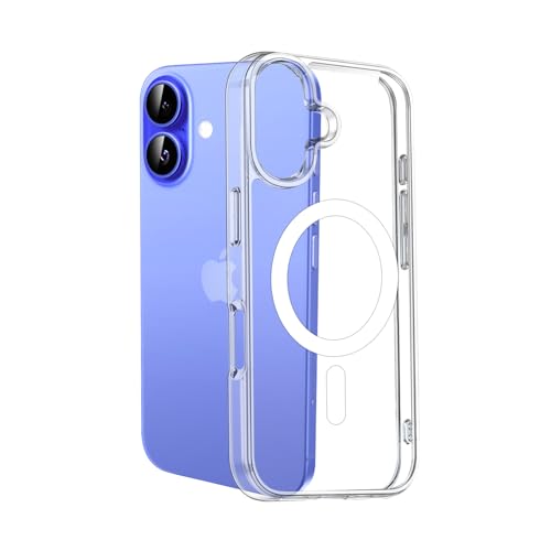 MaserWeller Transparente Schutzhülle für iPhone 16 Plus, transparent, magnetisch, militärischer Schutz, Anti-Vergilbung, schlanke Hülle, stoßfeste Schutzhülle MaserWeller Transparente Schutzhülle für iPhone 16 Plus, transparent, magnetisch, militärischer Schutz, Anti-Vergilbung, schlanke Hülle, stoßfeste Schutzhülle von MaserWeller