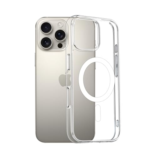 MaserWeller Transparente Schutzhülle für iPhone 16 Pro Max: Klar, magnetisch, Militärqualität, Fallschutz, Anti-Vergilbung, schlanke Hülle, stoßfeste Schutzhülle MaserWeller Transparente Schutzhülle für iPhone 16 Pro Max: Klar, magnetisch, Militärqualität, Fallschutz, Anti-Vergilbung, schlanke Hülle, stoßfeste Schutzhülle von MaserWeller