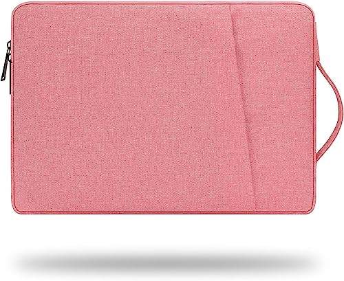 MasiBloom Laptop-Schutzhülle für MacBook Air 2023 15,3 Zoll A2941 M2 Chip Canvas Handtasche Tragbare Verpackung Tasche Tragen Reisen mit Edelstahl Reißverschluss Polyester Zubehör (Pink) von MasiBloom