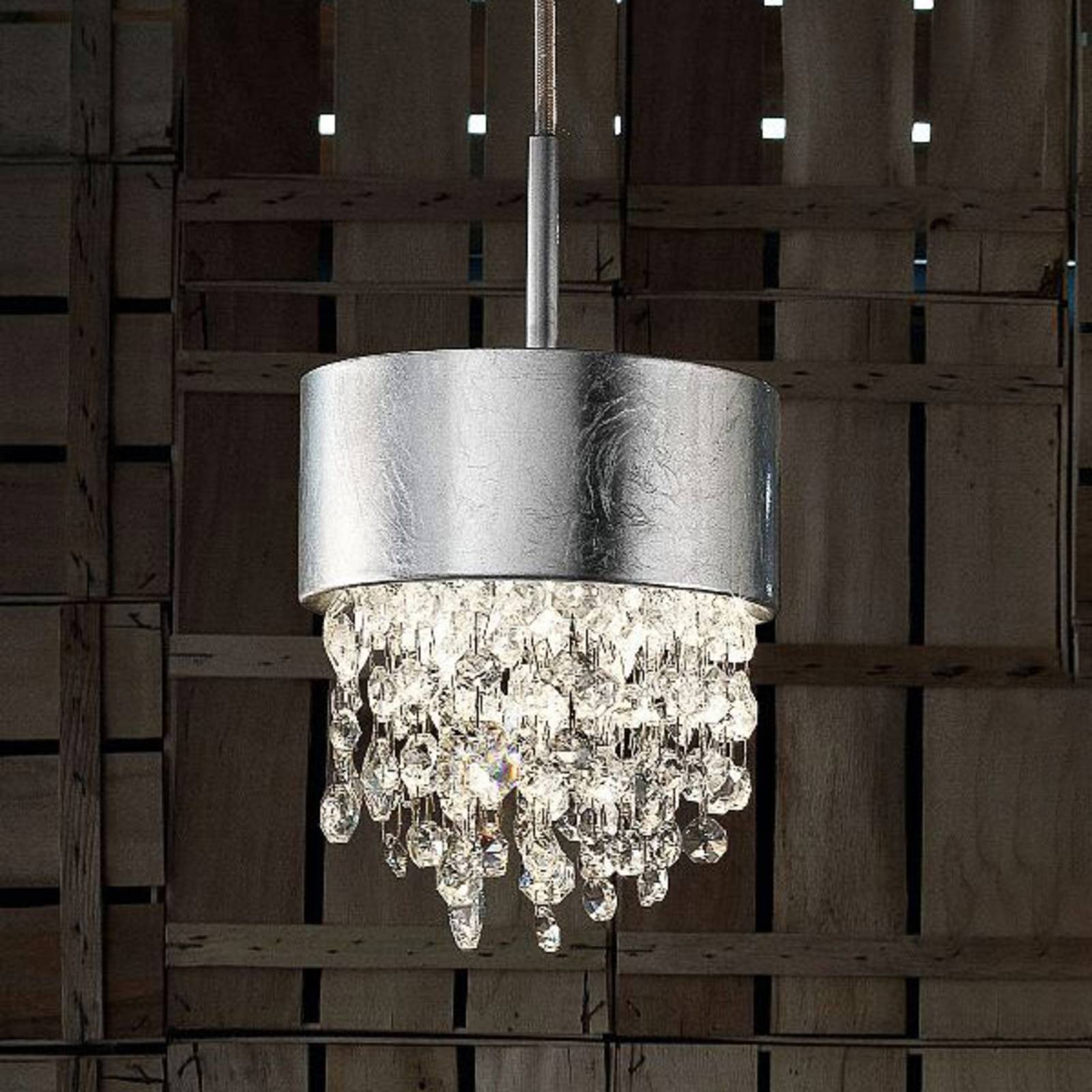 LED-Hängeleuchte Olà S2 15, Ø15cm blattsilber/klar LED-Hängeleuchte Olà S2 15, Ø15cm blattsilber/klar von Masiero
