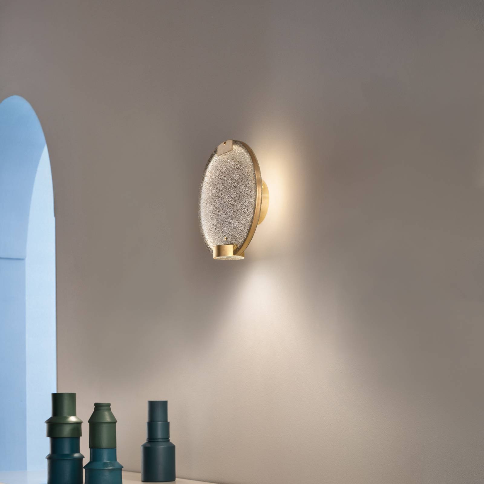 LED-Wandleuchte Horo A, rauchgrau LED-Wandleuchte Horo A, rauchgrau von Masiero