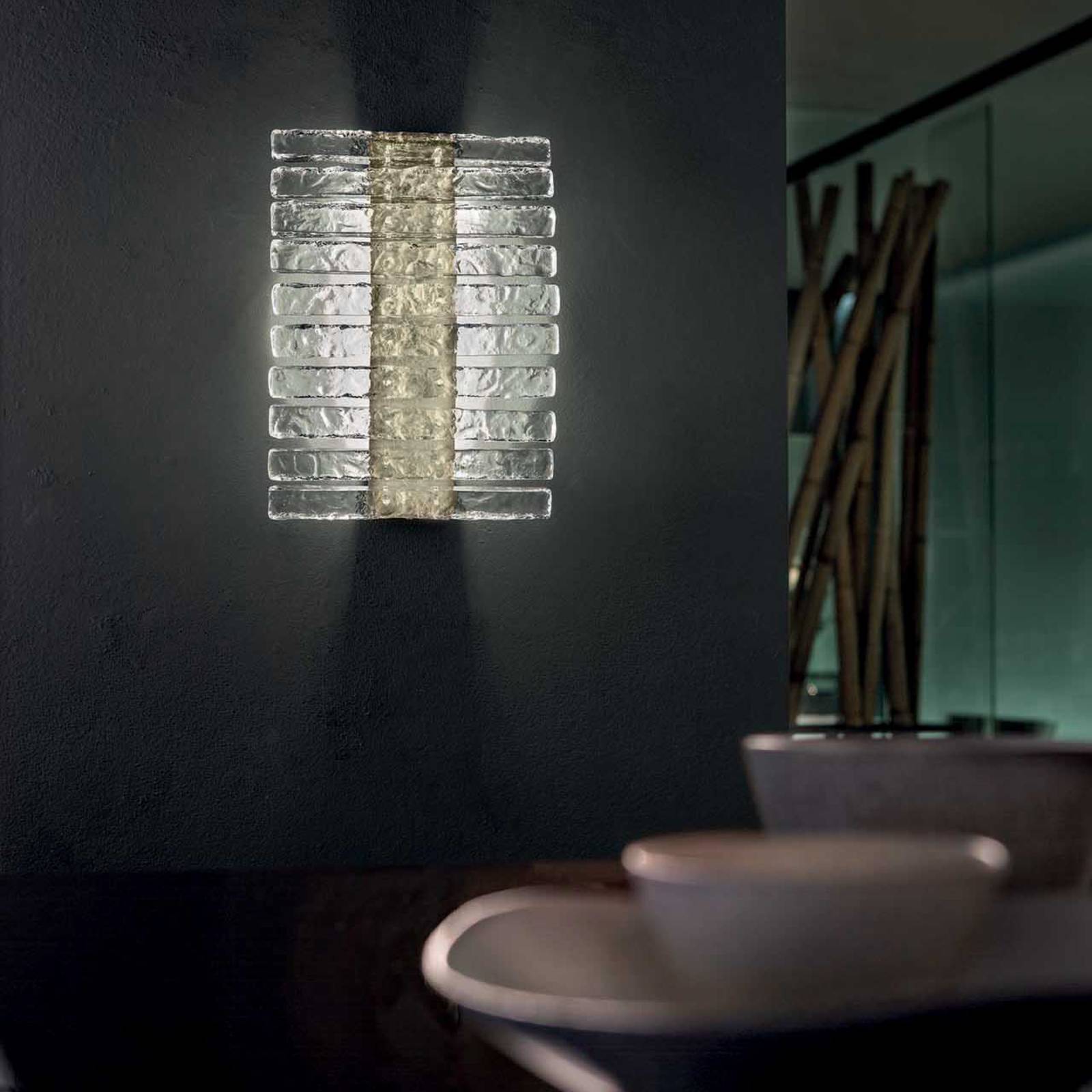 LED-Wandleuchte Vegas, vertikal, Höhe 38 cm, Kristallglas LED-Wandleuchte Vegas, vertikal, Höhe 38 cm, Kristallglas von Masiero